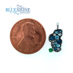 Small 14KWG Lake Tahoe Pendant w/ Assorted Topaz