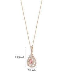 14 Karat Rose Gold Plated Sterling Silver Pendant with One 5mm x 7mm 1