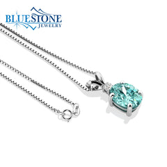 14kt White Gold Pendant with Paraiba Tourmaline and Diamond