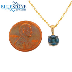 14kt Yellow Gold Sapphire Pendant