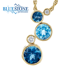 14 Karat Yellow Gold Bubble Pendant - 2.40tcw