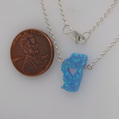 Sterling Silver 1.5mm Rolo Neckalce measuring 16 inches with Lab Creat