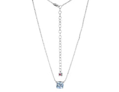 Silver Necklace with a Blue Topaz