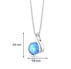 Sterling Silver Rhodium Plated Pendant with One 8mm 1.50 Carat Round C