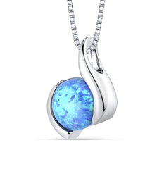 Sterling Silver Rhodium Plated Pendant with One 8mm 1.50 Carat Round C