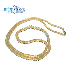 Beaded Ethiopian Opal Necklace- 36 Inches