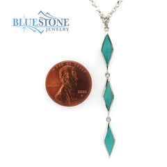 Sterling Silver Turquoise Necklace- 18 Inches