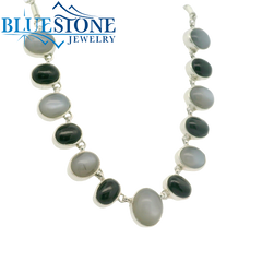Sterling Silver Moonstone Necklace -18"