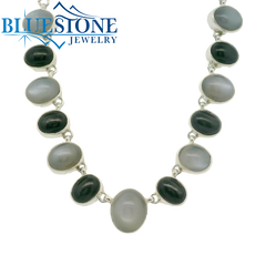 Sterling Silver Moonstone Necklace -18"