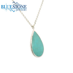 Sterling Silver Necklace w/ Turquoise -20.5 Inches