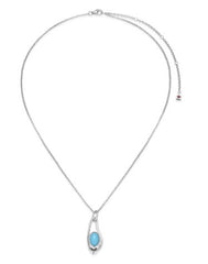 Sterling Silver Turquoise Necklace -22"