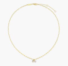 14KYG Plated June Birthstone Necklace w/ Lab Diamond - 18"