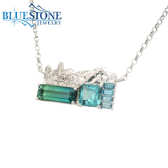 One of a kind 14K Lake Tahoe "East Shore" Necklace