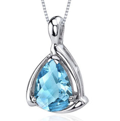 Silver Swiss Topaz Pendant- 20 Inches