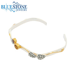 Silver & Gold Garden Bracelet with Citrine & Garnet