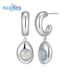 Sterling Silver Earrings with Chalcedony