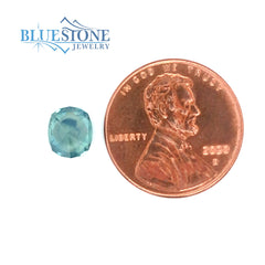 One Loose 7 x 6. x 4.4mm 1.38 Carat Specialty Oval Cut Genuine Sky-Aqu
