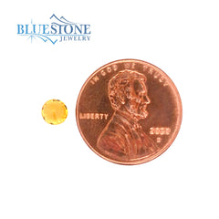 One Loose 4.6mm x 3.35mm 0.56 Carat Round Cut Genuine Ceylon Yellow Sa