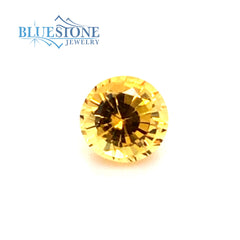 One Loose 4.6mm x 3.35mm 0.56 Carat Round Cut Genuine Ceylon Yellow Sa