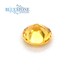 One Loose 4.6mm x 3.05mm 0.45 Carat Round Cut Genuine Ceylon Yellow Sa