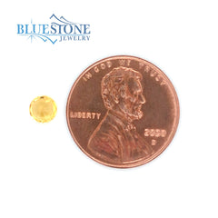 One Loose 4.6mm x 3.05mm 0.45 Carat Round Cut Genuine Ceylon Yellow Sa