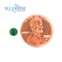 One Loose 4.6 x3.15mm 0.43 Carat Round Cut Genuine Green Tourmaline.