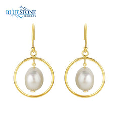 Gold Plated Earrings with Pearls