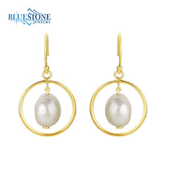 Gold Plated Earrings with Pearls