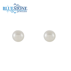14KYG Stud Pearl Earrings - 5-5.5mm