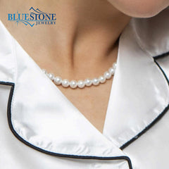 White Pearl Necklace- 18 Inches