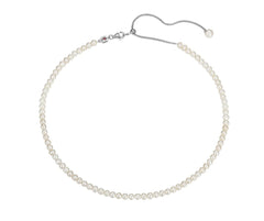 Beaded Pearl Necklace- 18 Inches