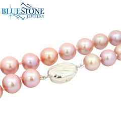 Pink Pearl Beaded Necklace- 18 Inches