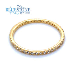 Gold Plated Eternity Ring with CZs- Size 6