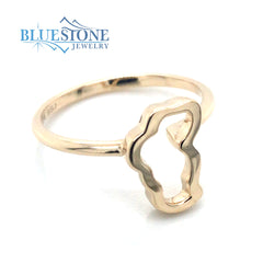 14kt Yellow Gold Lake Tahoe Outline Ring- 7.25