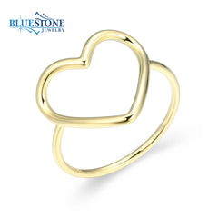 Gold Plated Heart Ring- Size 8