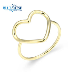 Gold Plated Heart Ring- Size 6
