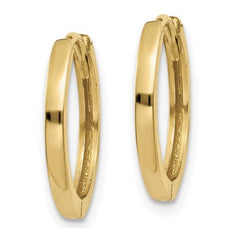 14K Yellow Gold Huggies Earrings 13x1.8mm