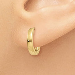 14kt Yellow Gold Huggie Earrings 8mm x 2.5mm