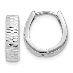 14kt White Gold Huggie Hoop Earrings