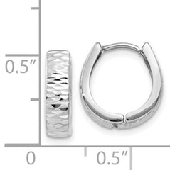 14kt White Gold Huggie Hoop Earrings