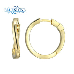 Gold Plated Huggie Hoop Earrings - .75"