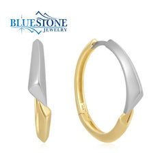 Silver & Yellow Gold Plated Hoops - 1 Inch