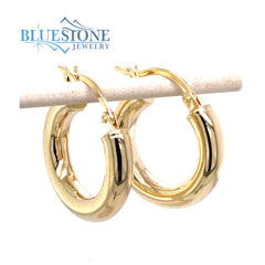 Gold Plated Hoop Earrings -.75"