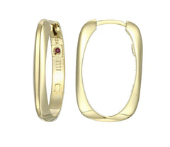 18kt Yellow Gold Plated Hoop Earrings