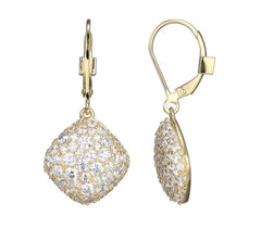 18kt Yellow Gold Plated Earrings with CZs