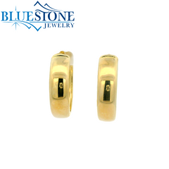 Gold Plated 7mm Solid Thick Hoops
