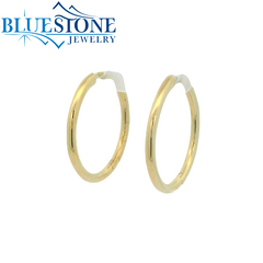 Gold Plated 2mm Hoop Earrings