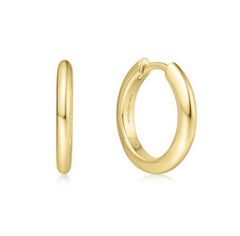 14K Gold Plated Tube Hoop Earrings