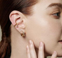14KT Yellow Gold Plated Pear Cut CZ Stud Earrings