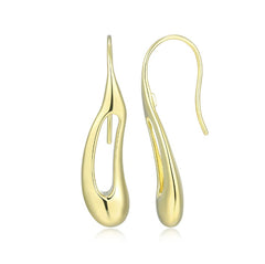 14KYG Plated Abstract French Hook Earrings